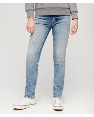 Superdry & Co Organic Cotton Mid Rise Slim Jeans - Blue