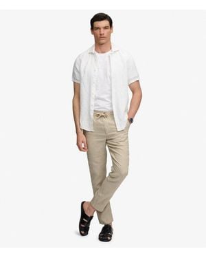 Superdry & Co Merchant Linen Trousers - White