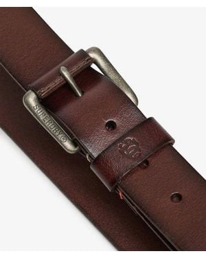 Superdry & Co Classic Leather Belt - Brown