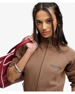 Superdry Bench X & Co Bench High Neck Sweat Track Top - Brown