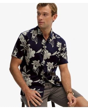 Superdry & Co Hawaiian Printed Shirt - Black