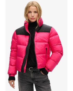 Superdry & Co Sportstyle Code Puffer Jacket - Pink