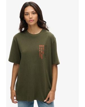 Superdry Oversized Utility Sport Logo T-shirt - Green