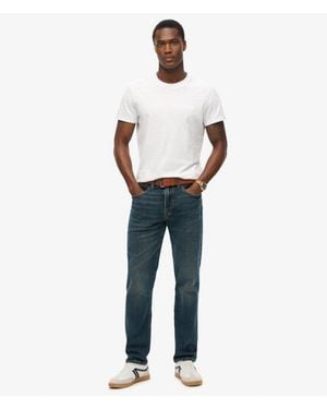 Superdry & Co Organic Cotton Vintage Slim Straight Jeans - White