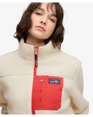 Superdry & Co Heritage Zip Through Fleece - Red