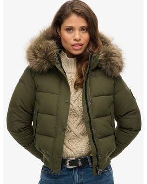 Superdry & Co Everest Hooded Bomber Jacket - Green