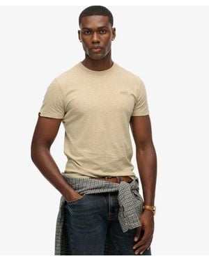 Superdry Organic Cotton Essential Logo T-shirt - Natural