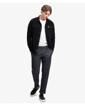 Superdry Homme Chino Premium Texturé Coupe Classique Taille - Noir