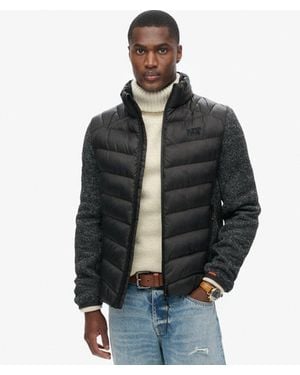 Superdry & Co Storm Knitted Hybrid Padded Jacket - Grey