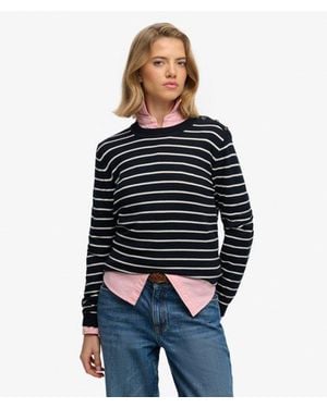 Superdry Lightweight Essential Jumper - Blue