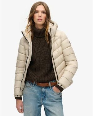 Superdry & Co Embroidered Hooded Fuji Padded Jacket - Natural