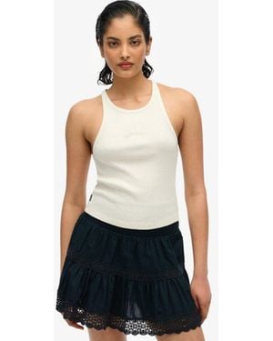 Superdry & Co Essential Logo Racer Vest Top - White