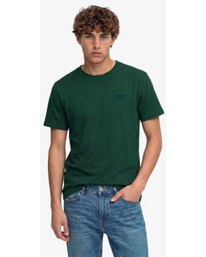 Superdry Essential Stacked Logo Embroidered T-Shirt - Green