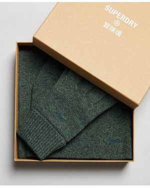 Superdry Embroidered Vintage Logo Accessory Set - Green