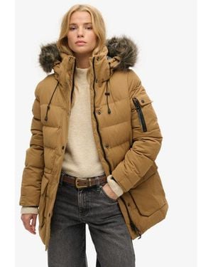 Superdry & Co Microfiber Expedition Parka Jacket - Natural