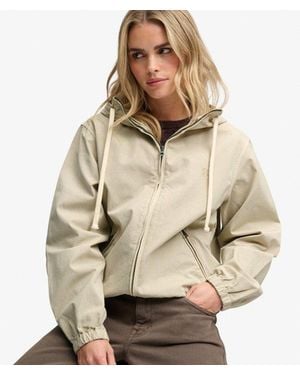 Superdry & Co Hooded Washed Twill Jacket - Natural