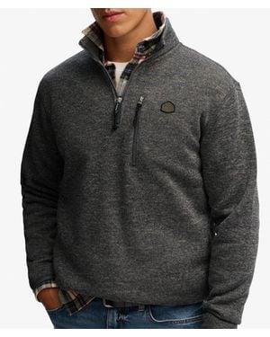 Superdry Homme Pull En Polaire À Col Camionneur Storm Taille - Gris