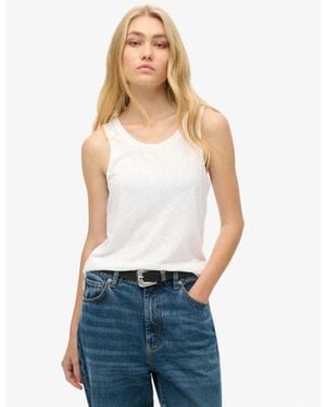 Superdry & Co Scoop Neck Tank Top - White