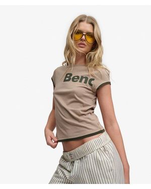 Superdry Bench X & Co Bench Fitted Short Sleeve Layer T-shirt - Natural