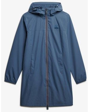 Superdry & Co Long Tri Windbreaker Jacket - Blue