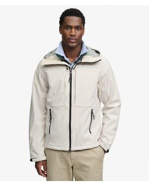 Superdry & Co Hooded Softshell Trekker Jacket - White