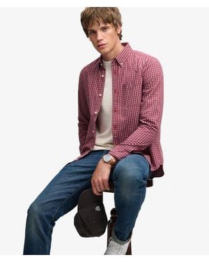 Superdry & Co Preppy Poplin Long Sleeve Shirt - Red