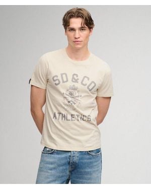 Superdry Gothic Varsity T-Shirt - Natural