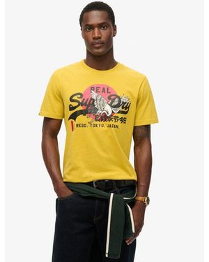 Superdry & Co Tokyo Graphic T Shirt - Metallic