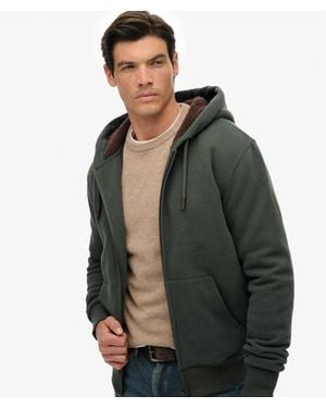 Superdry & Co Borg Lined Zip Hoodie - Grey