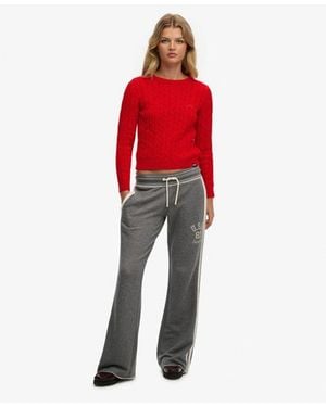 Superdry Athletic Essentials Stripe Flare joggers - Red
