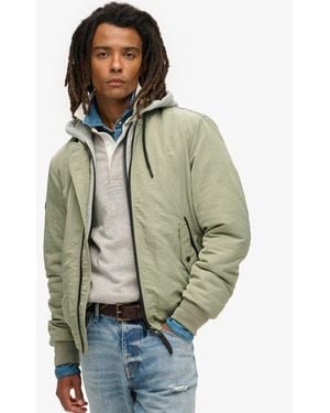 Superdry & Co Classic Military Hooded Ma1 Jacket - Green