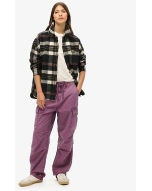 Superdry Para Cargobroek Met Lage Taille - Rood