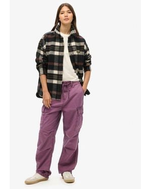 Superdry Low Rise Parachute Cargo Trousers - Red