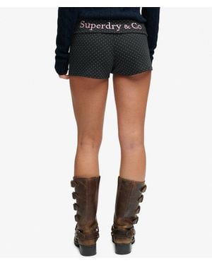 Superdry & Co Polka Dot Jersey Shorts - Black
