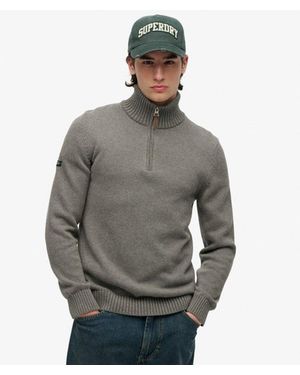 Superdry & Co Cotton Classics Half-zip Knitted Jumper - Grey