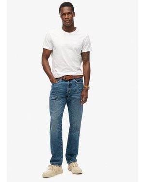Superdry Vintage Slimfit Jeans Met Rechte Pijpen - Blauw