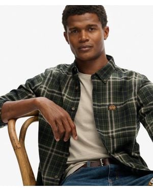 Superdry Long Sleeve Cotton Lumberjack Shirt - Green