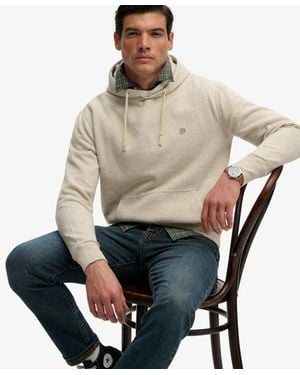 Superdry Monogram Embroidered Hoodie - Natural