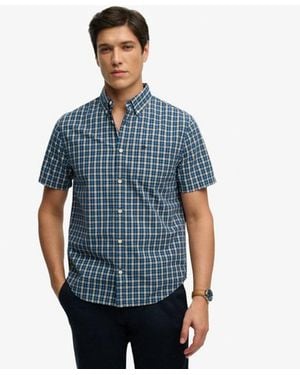 Superdry & Co Preppy Poplin Short Sleeve Shirt - Blue