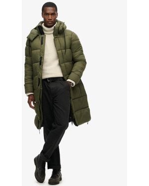 Superdry Ripstop Longline Puffer Coat - Green