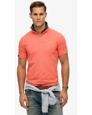 Superdry & Co Vintage Destroy Polo Shirt - Red