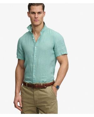 Superdry Sd Embroidered Vacation Linen Shirt - Green