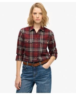 Superdry & Co Lumberjack Check Flannel Shirt - Red