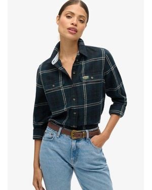 Superdry & Co Lumberjack Check Flannel Shirt - Blue