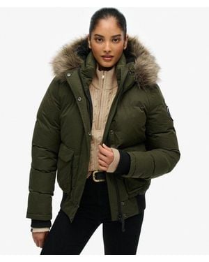Superdry & Co Everest Microfibre Ella Bomber Jacket - Green