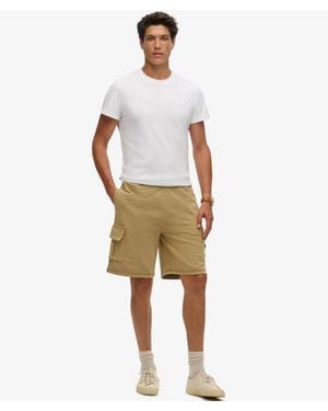 Superdry Classic Contrast Stitch Cargo Shorts - Natural