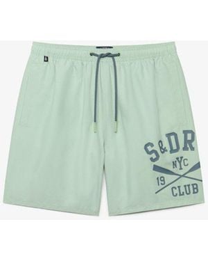 Superdry & Co Printed Logo 16-inch Swim Shorts - Green