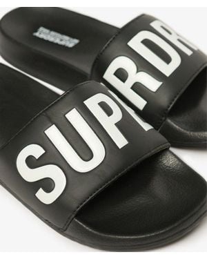 Superdry & Co Core Vegan Pool Sliders - Black