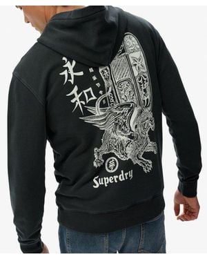 Superdry Tokyo Narrative Loose Hoodie - Grey