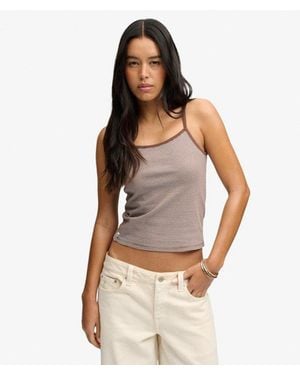 Superdry & Co Athletic Essentials Stripe Cami - Gray